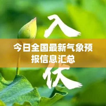 今日全国最新气象预报信息汇总